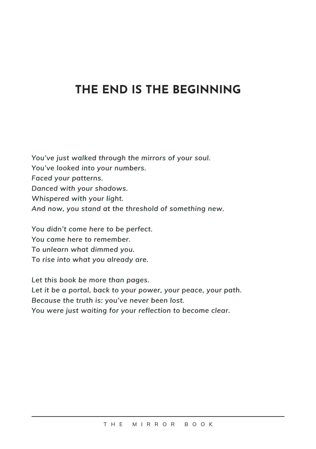 The Mirror Book - Hard Cover